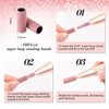 MelodySusie 50 Pcs Nail Drill Bits Super Long Sanding Bands with 6.65mm Crystal Mandrel Bit, 180 Fine Grit Nail File for Acrylic Nails Gel Manicures and Pedicure, Pink