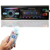 3050 12V Car Stereo Audio MP3 Player with Bluetooth Handsfree Calls, Music Play, FM Radio, Dual USB/AUX Playback, 7-Color LED Lights,VA LCD Display & Remote Control, Phone Charging