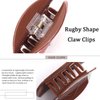 Chic Football Hair Claw Clip Elegant Hair Claw with Non-Slip Grip for Women and Girls -Simple Style Hair Clip for Ponytails and Braids - Y2K Minimalist Accessory for Game Day And Homecoming