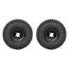 Knobby 18x9.50-8" Golf Cart Tires/ATV Tires and 8" BLACK Steel Wheel Combo - Set of 2