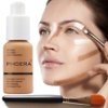 Glamza Phoera Foundation Set with Makeup Brush - Matte Cream Foundation Kit with 106 (Warm Sun) Shade & Applicator - Full Coverage Concealer - 24hr Oil Control - 30ml