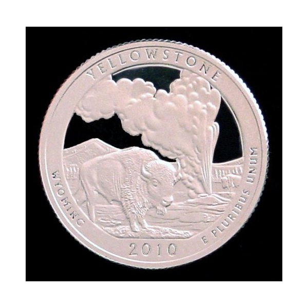 2010-S Wyoming Yellowstone National Park Quarter GEM SILVER PROOF