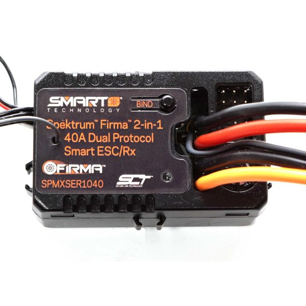 Spektrum SMART Firma 2 in 1-40A BR Smart ESC/Dual Protocol RX, SPMXSER1040
