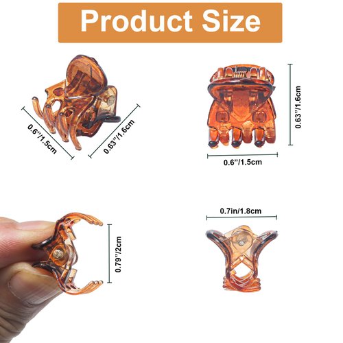 48PCS Small Hair Clips for Women, Plastic Mini Hair Claw Clips Girls Tiny Hair Clips for Thin hair