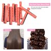 60PCS Hair Perm Rods Set Coolrunner Cold Wave Curlers Perming Rods Plastic Curler Perm Rods with Steel Pintail Comb, DIY Hair Curler Styling Tools for Hairdressing Hair (0.9cm, Blue) (0.9CM) (Red)