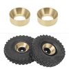 4Pack Vgoohobby Brass RC Wheel Weights Balance Counterweight Upgrade Parts Compatible with Axial Scx24 90081 AXI00002 1/24 Crawler Car