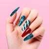 AIMEILI Soak Off U V LED Gel Nail Polish - Diamond Glitter Teal Blue Green (044) 10ml