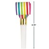 Unique Vibrant Rainbow Stripe Squawker Blowouts, 8 Count, Eco-Friendly Paper Celebration Noise Makers - Perfect For Birthday Parties & Events