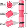 Victor Fitness Pink Protective Neck Barbell Pad for Squats, Hip Thrusts, and Lunges for Olympic or Standard Bars 1" Thick Foam for Neck/Shoulder Comfort