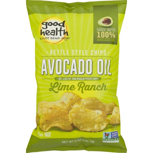 Good Health Avocado Oil Kettle Style Lime Ranch Chips 5 oz. Bag (3 Bags)