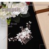 Campsis Wedding Bridal Hair Comb Rhinestone Pearl Hair Combs Flower Leaf Tiara Hair Accessory for Women Bride Brideamid Prom Party (Rose gold)