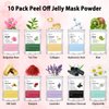 Pjordo Jelly Mask for Facials Professional, Peel Off Jelly Face Mask Skincare, 10 Treatments Jelly Mask Powder with Face Mask Mixing Bowl Set, Hydrojelly Mask for Hydrating, Nourishing & Soothing