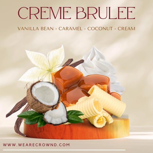 CROWN'D Nourishing Body Butter | Whipped Shea Butter Moisturizer - For Dry Skin, Eczema, Stretch Marks, Hydrating, and Healing - 4 Fragrances (Creme Brulee)