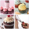 23 PCS Star Piping Tip and Bags, 1M Piping Tip Cupcake Decorating Kit, Stainless Steel Cake Frosting Kit Reusable for Cake Decorating