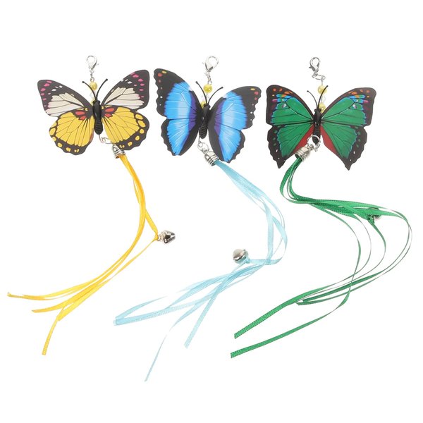 FRCOLOR 3Pcs Replacement Head for cat Teaser Cat Fishing Pole Toy Cat Worm Toy Refills cat Toys Interactive Cat Toy cat Wand Toy attachments DIY cat Teaser Wand Stick Sports pp Fishing Rod