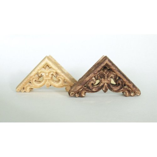 Real triangle wood and metal hair claw clip for fine thin hair (Primary color: Light wood)