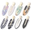 KAGNAL 8 Pcs No Bend Hair Clips，Hair Barrettes for Women Thin Hair Non-Crease Makeup Hair Clips Fashion Gifts for Women and Girls