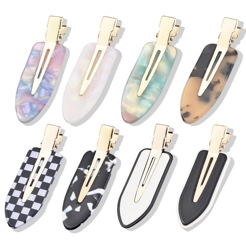 KAGNAL 8 Pcs No Bend Hair Clips，Hair Barrettes for Women Thin Hair Non-Crease Makeup Hair Clips Fashion Gifts for Women and Girls