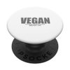 Vegan in grey bodybuilding fitness motivation gym vegan PopSockets Swappable PopGrip