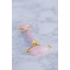 Papillon Organic Natural Rose Quartz Facial Roller Tool - Reduces Wrinkles and Puffiness - Facial Massager