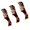 ZEUS 3-Pack Handmade Saw-Cut Mustache Comb, Fined Toothed, Durable Cellulose, Hand Polished, Pocket Comb & Beard Comb for Mustache and Beard - Tortoiseshell