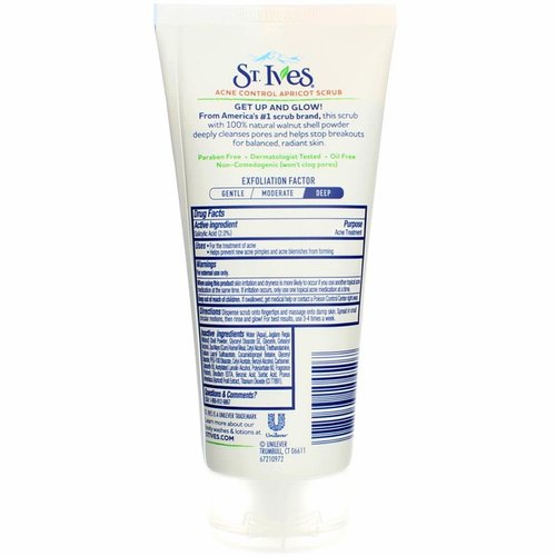 St. Ives Naturally Clear Apricot Scrub, Blemish Control 6 oz (Pack of 2)