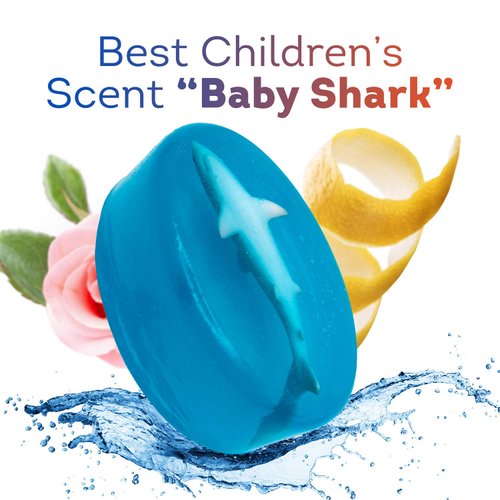 Relaxcation Soap Bar For Kids with Toy SEA ANIMALS Inside - Sweet SEA SHARK Scent and Blue Color of a bar - Gift For Boys and Girls - for Hand, Face, and Body Wash - Handmade in USA