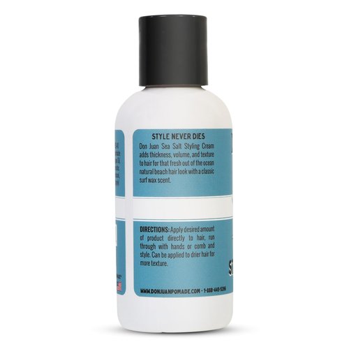 Don Juan Sea Salt Hair Styling Cream | Light Hold | Conditions and Adds Volume and Texture To Hair | Natural Ingredients | Surf Wax Scent, 4 fl oz