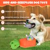 Globright Hide and Seek Squeaky Dog Plush Toy Carrot and Bunny Set, 4 Pack Dog Puzzle Toys for Training and Cleaning, Interactive Tough Dog Toy for Small Medium Dogs