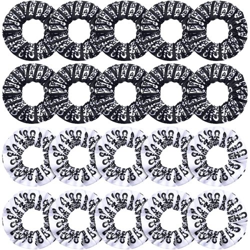 WILLBOND 20 Pcs Sport Hair Scrunchies Sports Scrunchy Hair Ties Elastic Silk Satin Scrunchies Hairband Scrunchy Ponytail Holder for Women Player Team Hair Accessories(Cheer)