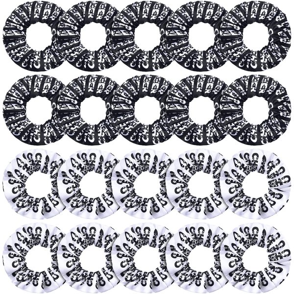 WILLBOND 20 Pcs Sport Hair Scrunchies Sports Scrunchy Hair Ties Elastic Silk Satin Scrunchies Hairband Scrunchy Ponytail Holder for Women Player Team Hair Accessories(Cheer)
