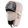 mysuntown Unisex Winter Trooper Hat Hunting Hat Ushanka Ear Flap Chin Strap and Windproof Mask(Khaki Color)