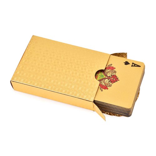 DS. DISTINCTIVE STYLE Deck of Cards Waterproof Plastic Poker Cards Foil Fancy Playing Cards (Gold)