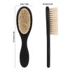 Barber Fade Brush, 2 PCS Professional Horse Bristle Hair Brush Barber Neck Duster Cleaning Brush with Handle Hair Brush for Detangling, Smoothing, Restores Shine,Barber Supplies, Beard Brush for Men