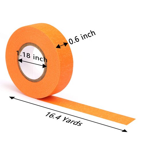 8 Rolls Colored Masking Tape Rainbow Colors Painters Tape Colorful Craft Art Paper Tape for Kids Labeling Arts Crafts DIY Decorative Coding Decoration Teaching Supplies, 0.6 Inch x 16 Yard, 8 Colors