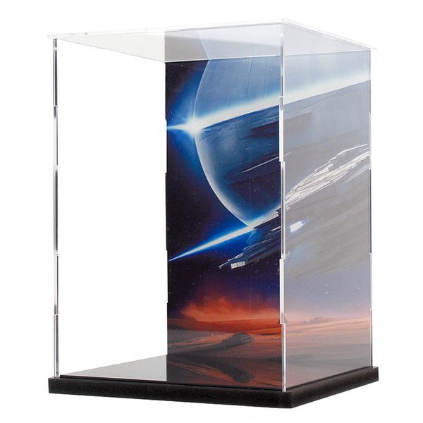 Lego Helmet Display case,HD Inkjet Background for Lego 75304 Darth Vader Helmet Model Set,Lego Display Box for Venom Helmet 76187,Lego Batman Cowl 76182,Helmet 75277 and 75276 75305 75327 75343.
