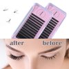 ALLOVE Eyelash Extension Cashmere Super Easy Fan Volume Lash Extensions 0.05mm C Curl 8-15mm Mixed Tray Rapid Blooming Volume Lashes Self Fanning Lash Extension Supplies