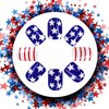 24Pcs 4th of July Press on Nails Short,Independence Day Fake Nails Square False Nails with Red White Stripe American Flag Designs Patriotic Stick on Nails Full Cover Acrylic Nails for Women and Girls