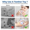Evoceler Baby Teething Toys Ball, 6-in-1 Silicone Infant Toys Baby Toys, BPA Free Montessori Baby Teether Ball for 0-6-12-18+ Months，Chew Toy Newborn Toys for Baby Girl Boy