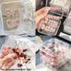LUCKJUJU 12 Pcs Press On Nail Storage Box Container False Nail Organizer Acrylic Display Case Packaging Box with Adhesive Double Sided Tape for Nail Art (Not Included Press On Nail)
