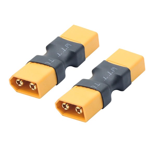 XT60 Male to Male Connector Adapter, XT60 Connector No Wire Adapter Converter for RC Lipo Battery Drone Toy Car etc(2Pcs)