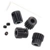 Treehobby 4PCS Metal Steel 32P 5mm Pinion Gear Set 13T 14T 15T 16T with Hex Key for RC Cars(Compatible with 0.8 Metric Pitch)