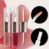 Matte Hydrating Lip Glow Oil Transparent Plumping Lip Gloss Double-ended Long-Lasting Wear Non-Stick Cup Not Fade Waterproof Liquid Lipstick for Girls and Women