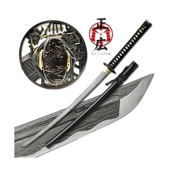 Masahiro - Folded Steel Samurai Sword - 1000+ Layers - Ronin