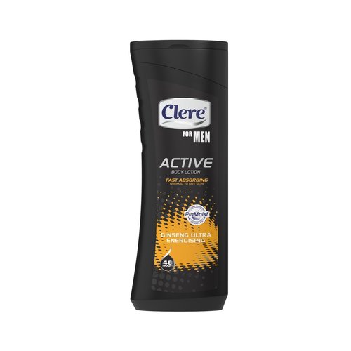 CLERE For Men Active Body Lotion - Gingseng Ultra Energising - 400mL