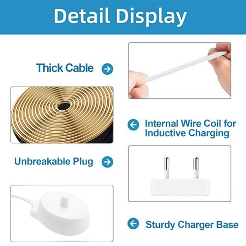 220V Electric Toothbrush Charger for Oral B, 240V European Travel Charger for Oral B Braun Electric Toothbrush Charger Base