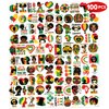 100PCS Juneteenth Temporary Tattoos - Black History Month Sticker for Kids | Birthday Decorations, African American, Afro African Themed Party Favors and Supplies | Cute Kids Boy Gifts | Ideal Prizes