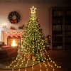 FUNIAO 320 LED Waterfall String Lights for Christmas Trees, Parties, Yard, Garden, and Home Decor (Warm White)