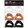 RC ROCHE ORNAMENT 6 Pcs Womens Oval Hollow Curved Jaw Clamp Barrette Interlocking Teeth No Slip Grip Beauty Fashion Girls Classic Plastic Accessory Hair Clip, Medium Clear Brown and Black