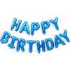 16 Inch Blue Happy Birthday Balloons Banner, Aluminum Foil Letters Happy Birthday Balloon for Birthday Decorations Party Supplies
